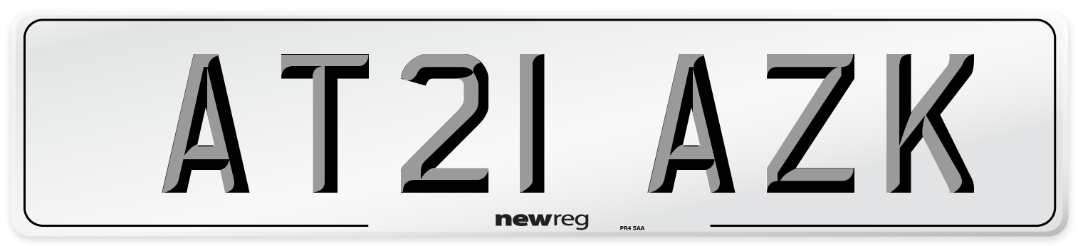 AT21 AZK Number Plate from New Reg